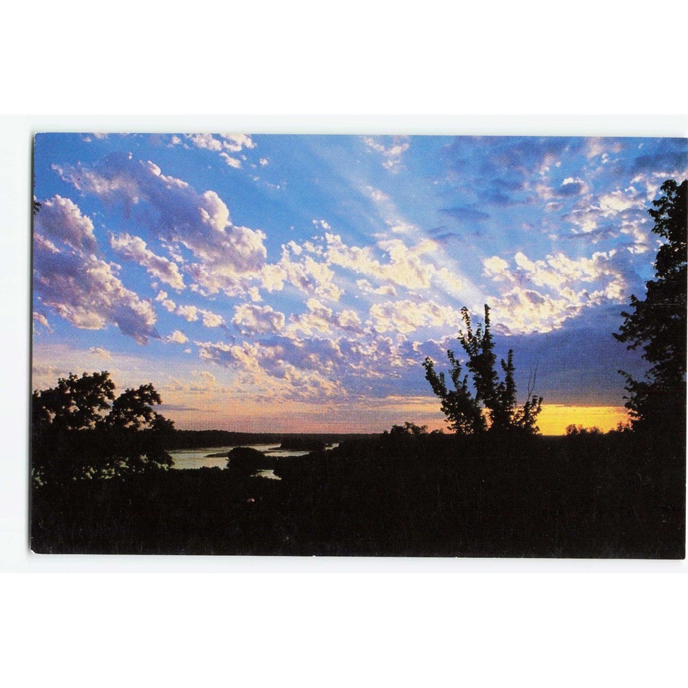Schramm Park State Recreation Area Nebraska Platte River Sunset Vintage Postcard